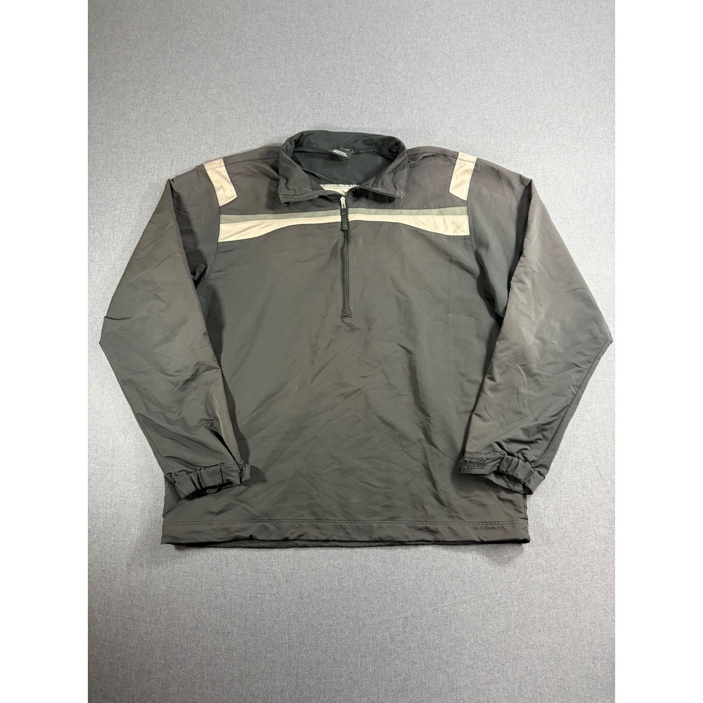 Nike Golf Mens Quarter Zip Windbreaker Jacket Gray Colorblock Size M VINTAGE